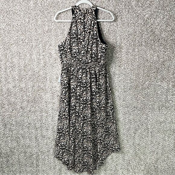 Vince Camuto Dress Women’s 12 Cheetah Print Sleeveless Halter High-Low Midi NWT - Picture 7 of 10
